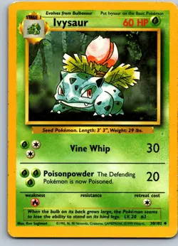 IVYSAUR 30/102 BASE SET UNLIMITED POKEMON - Image 1
