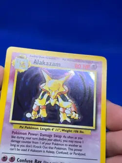 VTG 1999 Pokemon Base Set Unlimited Alakazam 1/102 Holo Rare NM -1 - Image 3