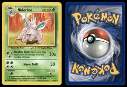 Nidorino 37 LIGHTLY PLAYED Base Set Unlimited 102 Pokemon - Image 1
