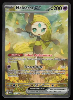 Meloetta ex 167/086 Holo Special Illustration Rare Black Bolt Pokemon English NM - Image 1