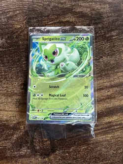 Pokemon TCG- Sprigatito EX SVP087 Black Star Promo Scarlet & Violet Holo SEALED - Image 1