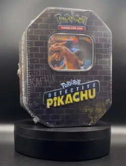 Sealed Pokemon TCG 2019 - Detective Pikachu Tin - Charizard GX Promo - Image 1