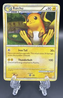 Pokemon TCG Raichu Heartgold Soulsilver 10/123 Holo Holo Rare - Image 1