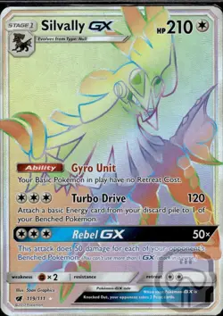 Silvally GX 119/111 Rainbow Rare Crimson Invasion Pokemon Holo NM/M - Image 3