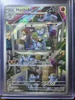 Machoke 177/165 Illustration Rare Scarlet & Violet 151 Full Art Holo Pokemon TCG - Image 1