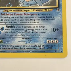 Feraligatr 5/111 Neo Genesis Holo Pokemon Moderately Played MP - Image 4