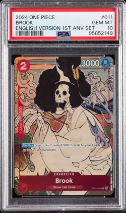 2024 ONE PIECE ENGLISH VERSION 1ST ANNIVERSARY SET #011 BROOK PSA 10 - Image 1