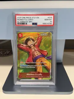 One Piece - ST21-Starter Deck Gear 5:EX - Monkey D Luffy #014 Alt Art - PSA 10 - Image 1