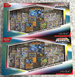 Pokemon Prismatic Evolution Lucario Tyranitar EX Premium Collection (Pack of 2) - Image 1