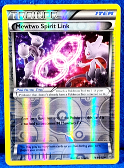 Mewtwo Spirit Link XY Breakthrough NM 144/162 Reverse Holo Pokemon Uncom 2015 - Image 1