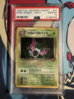Pokemon Dark Golbat Team Rocket Holo Japanese PSA 10 Slab - Image 1