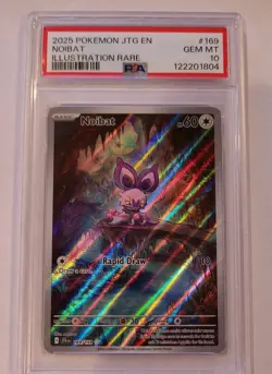 Pokemon TCG 2025 Journey Together NOIBAT 169/159 Full Art Graded PSA 10 Gem Mint - Image 1