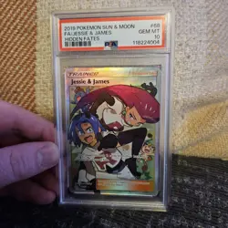 Pokemon PSA 10 GEM MINT Hidden Fates Full Art Jessie & James 68/68 - Image 1