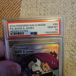 Pokemon PSA 10 GEM MINT Hidden Fates Full Art Jessie & James 68/68 - Image 3