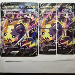 Pokemon TCG Morpeko V-Union SWSH 287/288/289/290 Black Star Promo SET + Jumbo - Image 1
