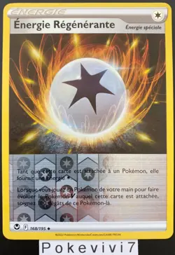 Carte Pokemon ENERGIE REGENERANTE 168/195 REVERSE Epee et Bouclier EB12 FR NEUF - Image 1