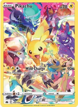 Pokemon Pikachu (Secret) 160/159 Crown Zenith Holo NM - Image 1