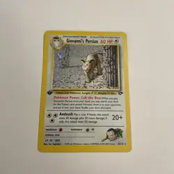 Pokemon TCG Giovanni's Persian 8/132 Gym Challenge Holo Rare 1st Edition LP - Image 1