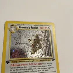 Pokemon TCG Giovanni's Persian 8/132 Gym Challenge Holo Rare 1st Edition LP - Image 4