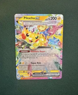 Pikachu ex 057/217 Pokemon TCG Me: Ascended Heroes Double Rare - NM - Image 1