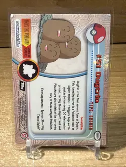 HP! Dugtrio #51 SILVERFOIL Rays Topps Pokemon TV AnimationEdition Black Label - Image 2