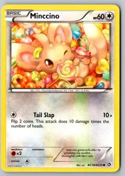 Pokemon: Minccino Holo Common Legendary Treasures: Radiant Collection RC18/RC25 - Image 1
