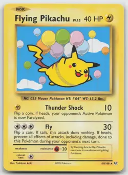Flying Pikachu XY - Evolutions 110/108 Secret Rare NM Pokemon - Image 1