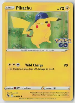 Pikachu 028/078 - Pokemon GO Holo - PTCG - LP - Image 1