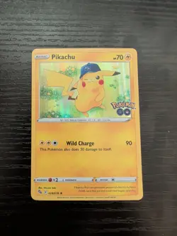 [0781] LIGHTLY PLAYED Pokemon GO! Holo Rare 028/078 Pikachu - Image 1