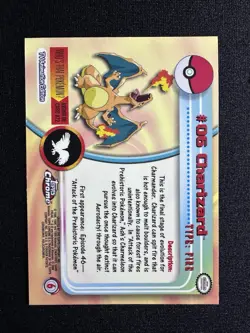 2000 Topps Chrome Pokemon TV Animation Series 1 Charizard #6 - Image 2