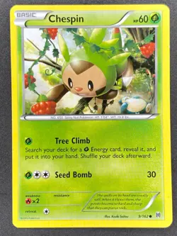 Pokemon Chespin 9/162 BKT BREAKthrough LP/NM - Image 1
