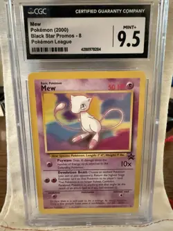 Pokemon Mew 8 Black Star Promo CGC 9.5 Pokemon League Regular English 2000 - Image 1