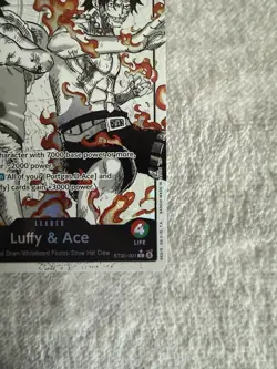 ST30-001 - Luffy & Ace Leader (Alternate Art Parallel - Black/White) - Near Mint - Image 5