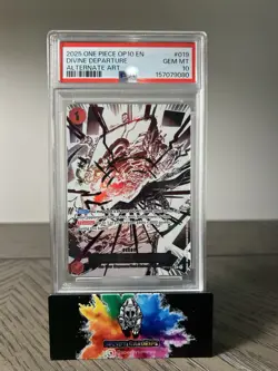 2025 ONE PIECE OP10-ROYAL BLOOD ALTERNATE ART #019 DIVINE DEPARTURE PSA 10 - Image 1