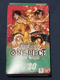 One Piece TCG Starter Deck ST-30 - Luffy and Ace English, New Sealed in Box! - Image 1