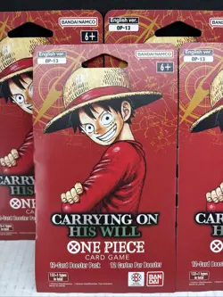 One Piece TCG OP-13 Carrying On His Will Sleeved Booster Pack Lot of 5 Sealed - Image 2