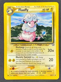 Pokemon Flaaffy 34/111 N1 Neo Genesis Unlimited LP/NM - Image 1