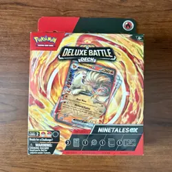 Pokemon TCG Ninetales ex Deluxe Battle Deck 60 Cards English 2024 Coin Box - Image 1