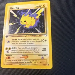 Pikachu #70/111 1st Edition 2000 Pokemon Neo Genesis NM/MT - Image 3