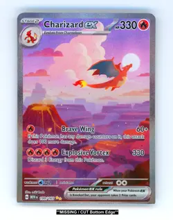 2023 Pokemon CHARIZARD EX Holo SPECIAL ILLUSTRATION RARE SV151 Card 199/165 DMG - Image 2