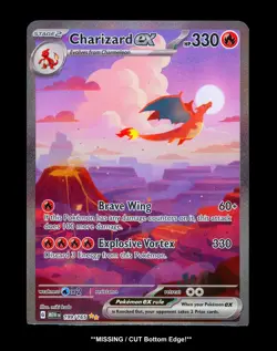2023 Pokemon CHARIZARD EX Holo SPECIAL ILLUSTRATION RARE SV151 Card 199/165 DMG - Image 3