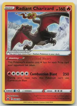 Radiant Charizard Crown Zenith Card 020/159 Fresh Near Mint Condition - Image 1