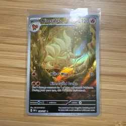 Pokemon TCG 199/197 Ninetales Holo Obsidian Flames Illustration Card Rare - Image 1