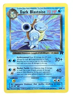 Dark Blastoise 20/82 (Team Rocket) - Rare Regular Pokemon TCG Card MP - Image 1