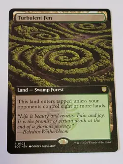 Turbulent Fen -Extended Art- Secrets of Strixhaven Regular Rare SOS SOC mtg NM/M - Image 1
