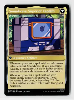 MTG Soundwave, Sonic Spy Soundwave, Superior Captain Transformers 014/015 NM - Image 2