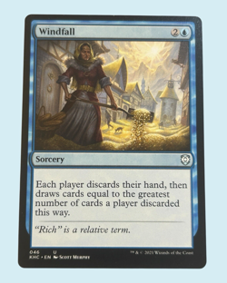 Windfall, Kaldheim Commander, NM Near Mint, Magic the Gathering MTG - Image 1