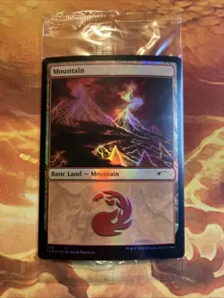 MTG Sealed Foil Mountain (570) Secret Lair Drop: Promo Near-Mint Basic Land!! - Image 1