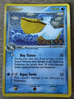 Pokemon TCG Pelipper EX Deoxys 21/107 Reverse Holo Rare - Image 1