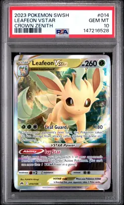 Leafeon VSTAR 014/159 Crown Zenith 2023 Holo Pokemon PSA 10 Gem Mint TCG - Image 1